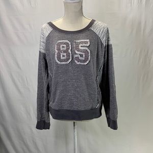 Tommy Hilfiger Crop Pullover Gray Sweatshirt Size XL